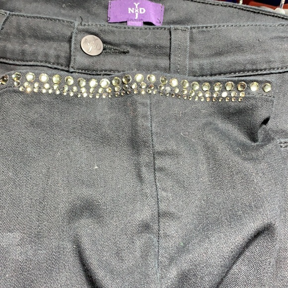 NYDJ crop jeans w/crystal embellishments stretch - Picture 13 of 16